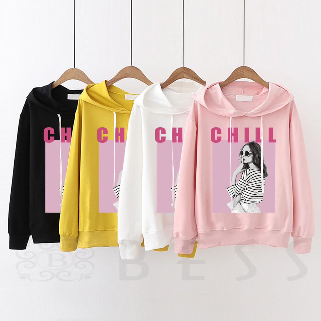 Bess -  Sweater Hoodie Murah / Sweater Hoodie Wanita CHILL