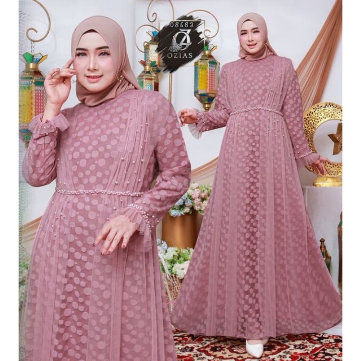 Dress Brokat Jumbo XXL Selendang Original by Ozias