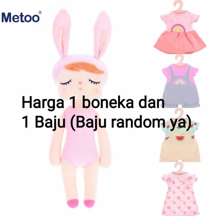 MOMBABY1 Kado Mainan anak Perempuan boneka Metoo Bisa Copot Pasang Baju