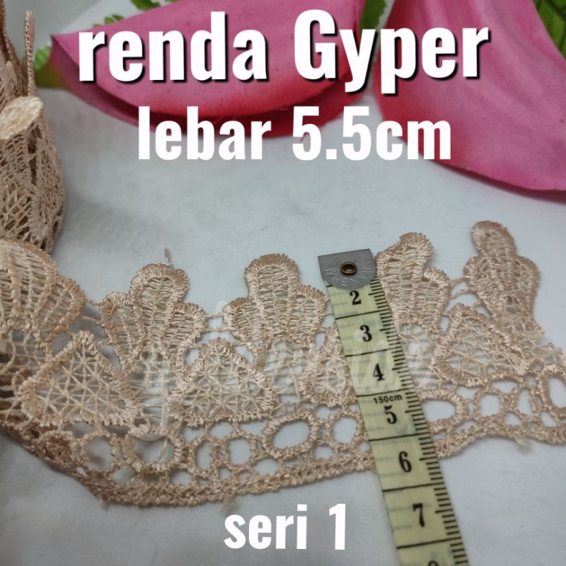 Renda Gyper lebar 5.5cm per yard