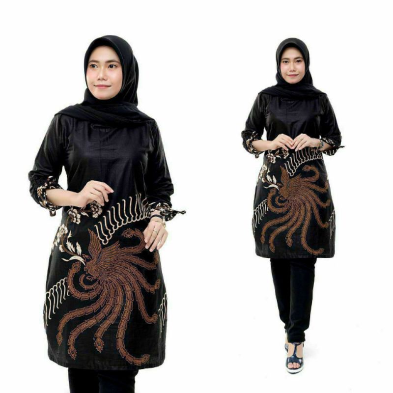 Tunik Batik Wanita Modern Terbaru Jumbo M L XL XXL Atasan Batik Wanita