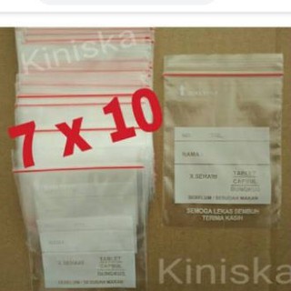 PLASTIK KLIP OBAT 7X10CM PER PAK