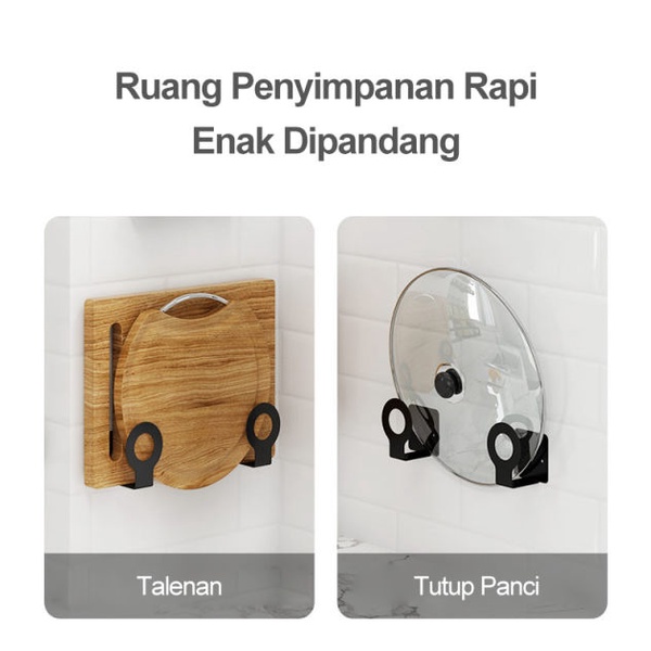 Rak Tutup Panci Tanpa Bor