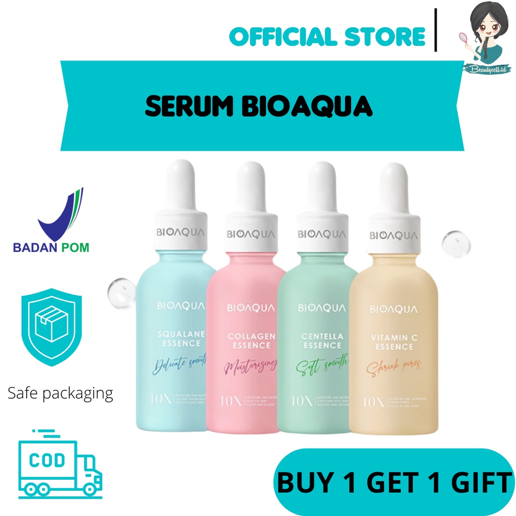 【BPOM】BIOAQUA 10X Effect Pemutih wajah Moisturizing Essence Repair / Anti Aging / Vitamin C Whitening Serum