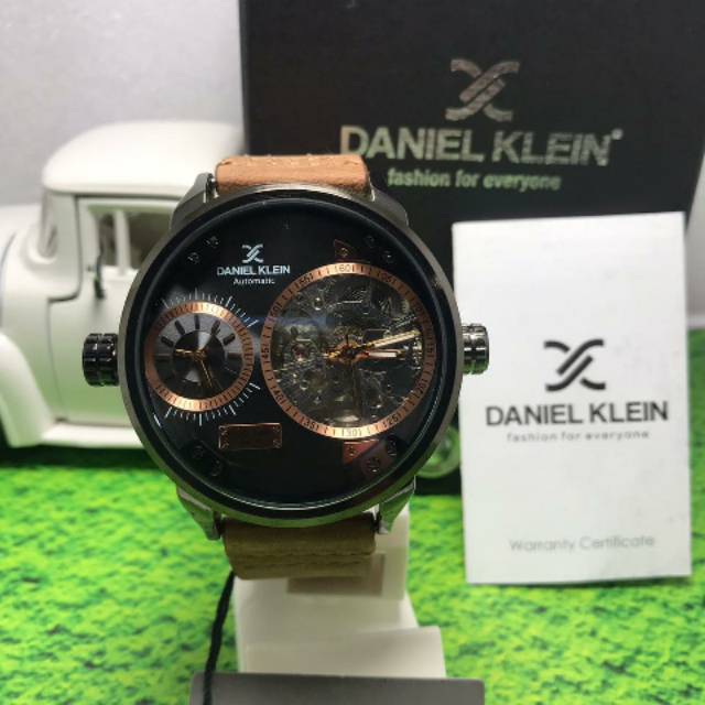 Jam tangan pria Daniel Klein skeleton original