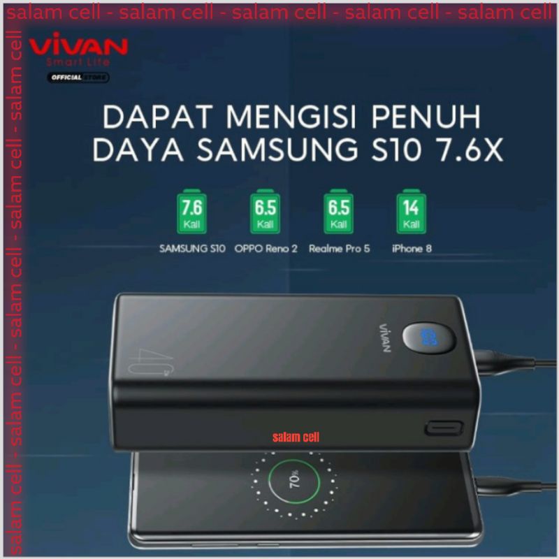 Power Bank Vivan 57.000mAh Power Delivery Quick Charge 3.0  Powerbank Vpb-B60 Garansi Resmi