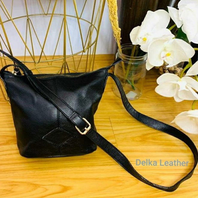 Tas Kulit Sapi Asli DL413 Wanita/ Tas Papirut Asli Kulit Sapi Garut/ Tas Selempang Kulit Sapi Asli 1