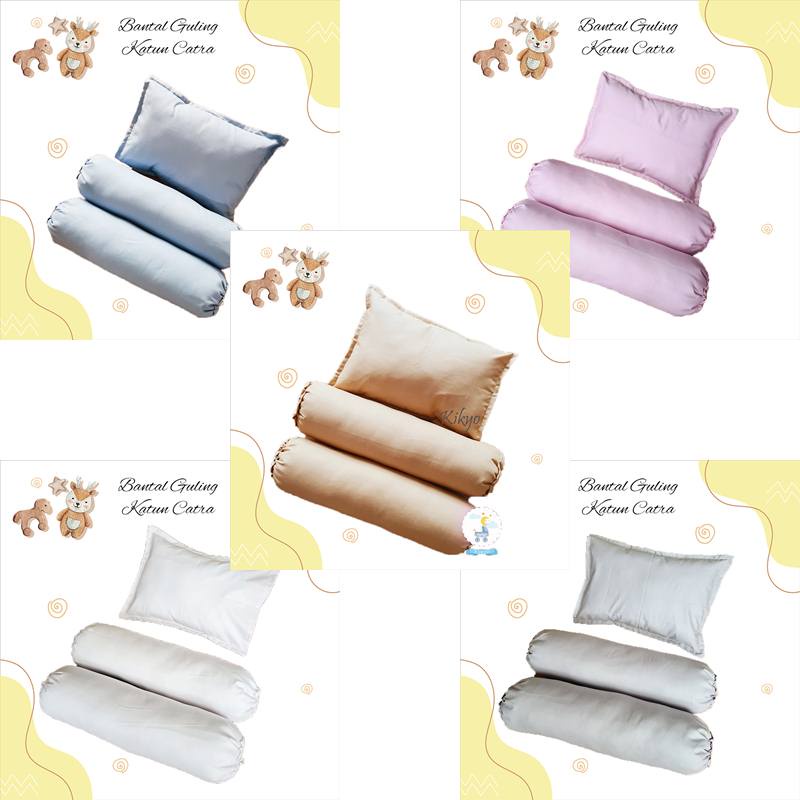 Sarung bantal guling bayi polos katun lokal / set bantal guling  / bantal bayi / guling bayi