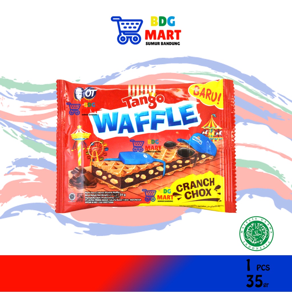 

ECER Tango Waffle Cranch Chox Wafer Sandwich Rasa Coklat Halal MUI - 35gr