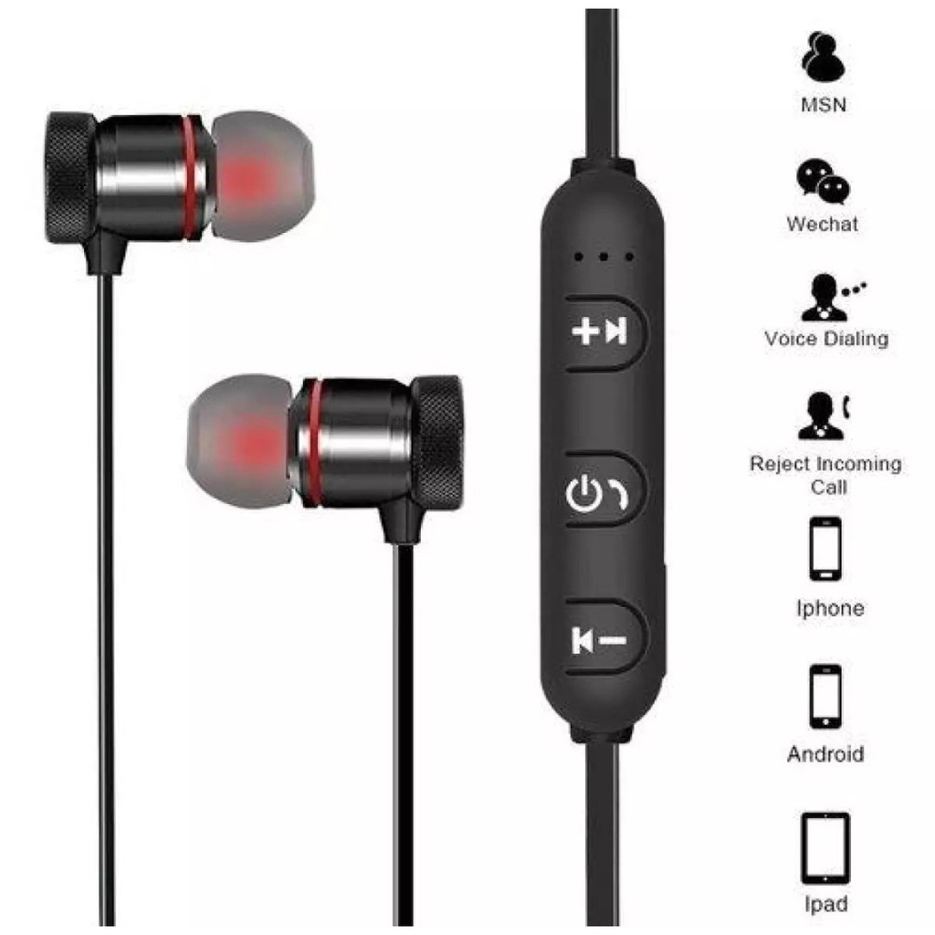 SPORTS Headset Bluetooth Wireless Earphone Magnetic Suara Jernih Classical and Professional Sound