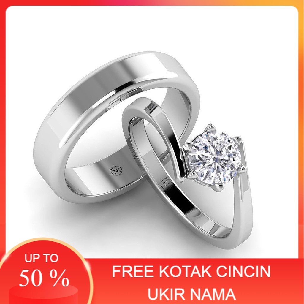 Cincin Perak Couple Cincin Nikah Murni Bersertifikat