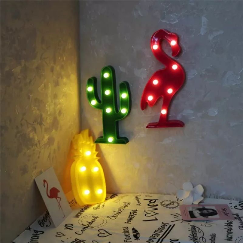 Lampu Tidur Led Dekorasi lampu tidur kaktus lampu tidur nanas lampu tidur flamingo lampu Karakter lampu Hias Hiasan Kamar Aesthetic 3d lampu Unik lampu Meja