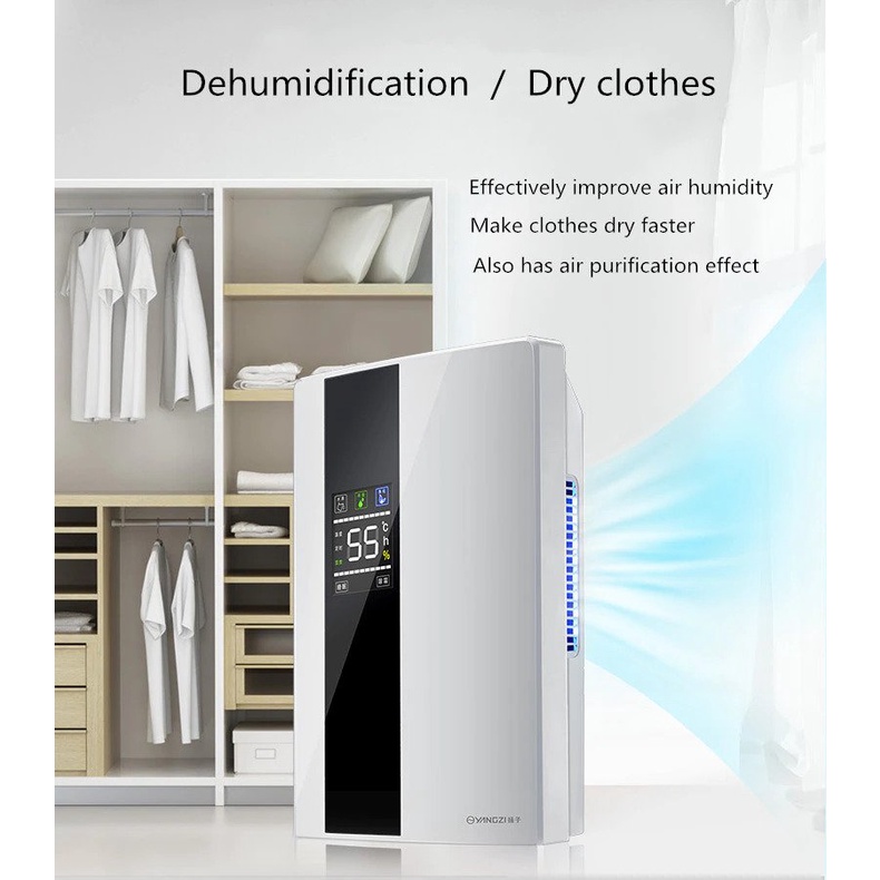 2,2 liter dehumidifier  pengering udara layar LCD layar besar, dengan filter hepa, gener YANGZI CS-10E