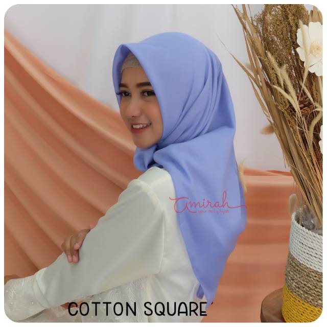 [JAHIT TEPI] HIJAB KATUN / COTTON SQUARE PART 1 / JILBAB SEGIEMPAT / JILBAB KATUN SQUARE