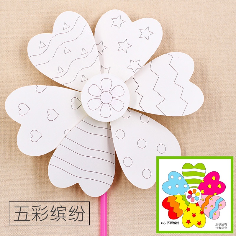 PAOPAO DIY Kincir Angin Windmill Mewarnai Prakarya Mainan Education Untuk Anak
