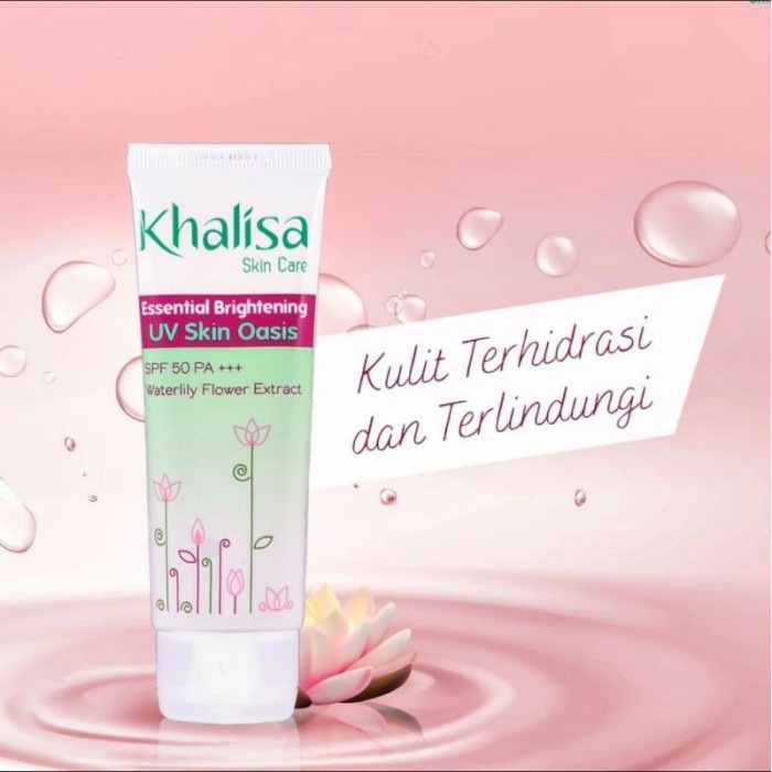 Khalisa Essential Brightening UV Skin Oasis 40gr / Sunscreen Wajah Sunblock Wajah