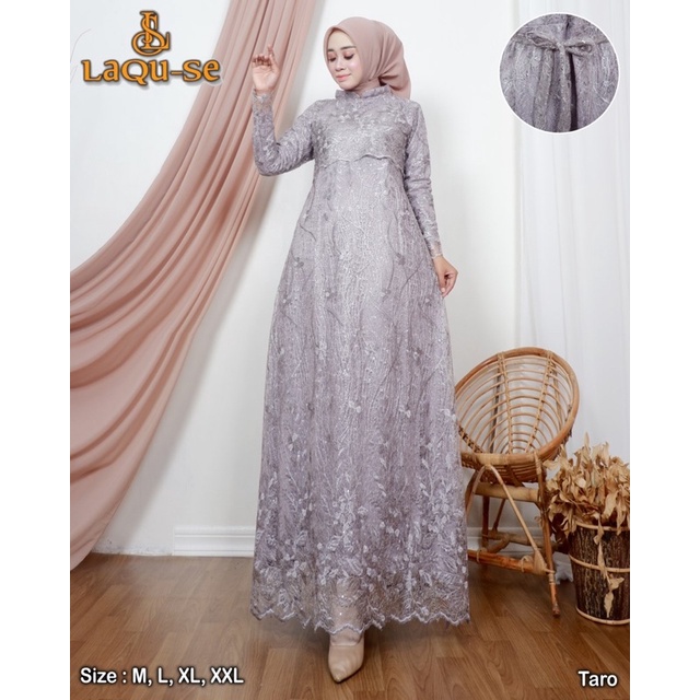 Gamis Gaun Dress Safira Untuk Pesta Kondangan Wisuda Wanita Remaja Bahan Tulle Import Berkualitas By Laquse_kebaya2