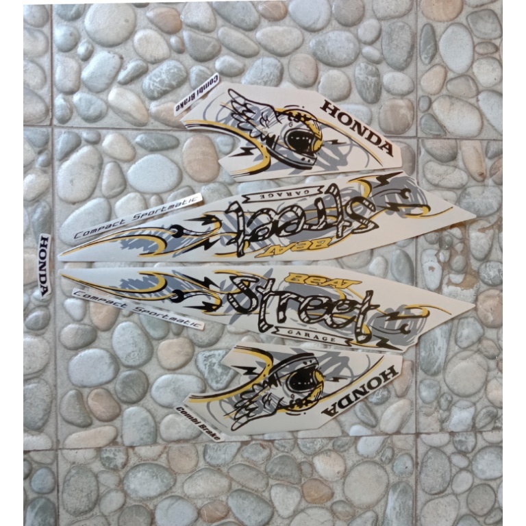 stiker striping motor Honda Beat street 2021 silver