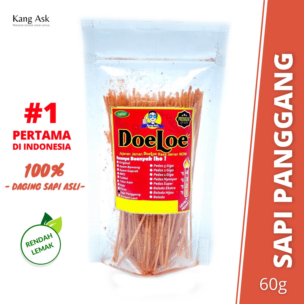 

Mie lidi Doeloe Rasa Sapi Panggang 60 Gram Snack Kang Ask - 1 Pcs