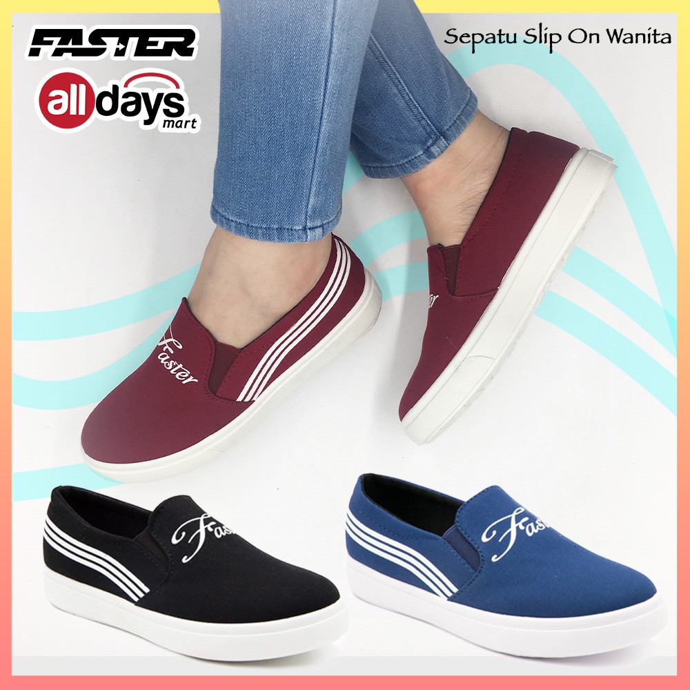 Faster Sepatu Slip On Wanita 1608-07 C Size 36-40
