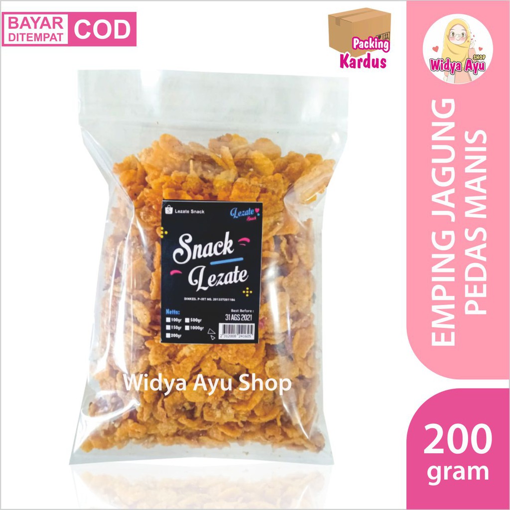 

Emping Jagung Pedas Manis 200GR / Jagung Geprek Murah Jajanan Jadul Widya Ayu Shop