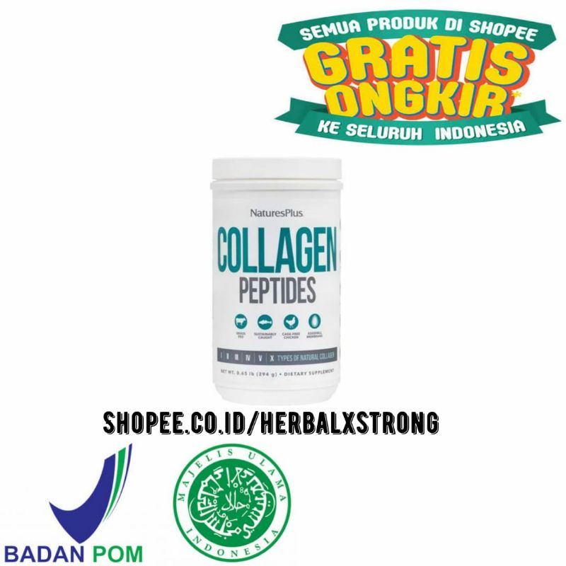 Natures Plus Collagen Peptides Asli Multi Collagen Original Herbal