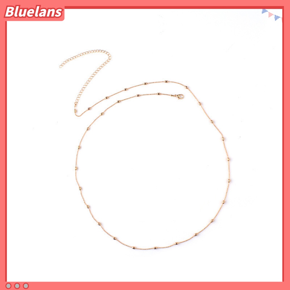 Bluelans Simple Women Bikini Body Chain Harness Slave Beaded Belly Waist Necklace Jewelry