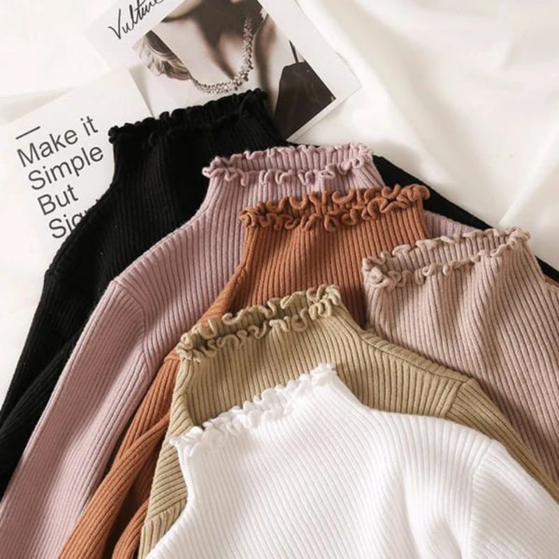 SWEATER TURTLENECK/INER WANITA TERBARU