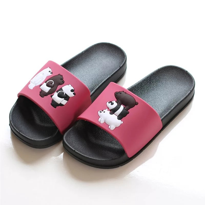 SANDAL WANITA karet karakter we bare bears