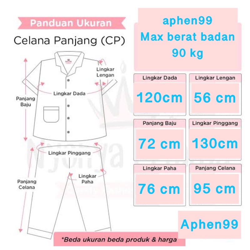 piyama jumbo/baju tidur jumbo/setelan piyama wanita jumbo/setelan jumbo