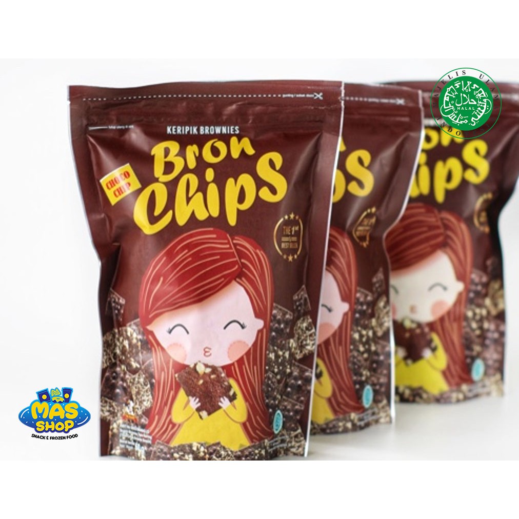 Bronchips Keripik Brownies Keju Kacang Greantea ChocoChips 60gr  Snack jajanan keripik brownis enak