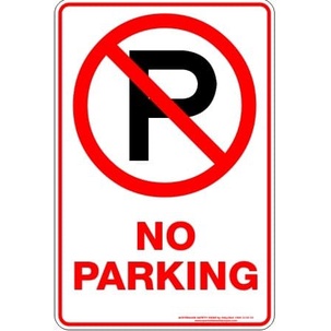 STIKER DILARANG PARKIR 30x20cm / NO PARKING sticker k3