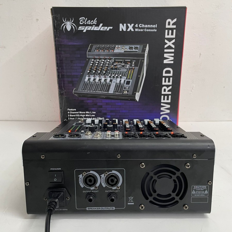 MIXER BLACK SPIDER NX4 MIXER 4 CHANNEL NX 4