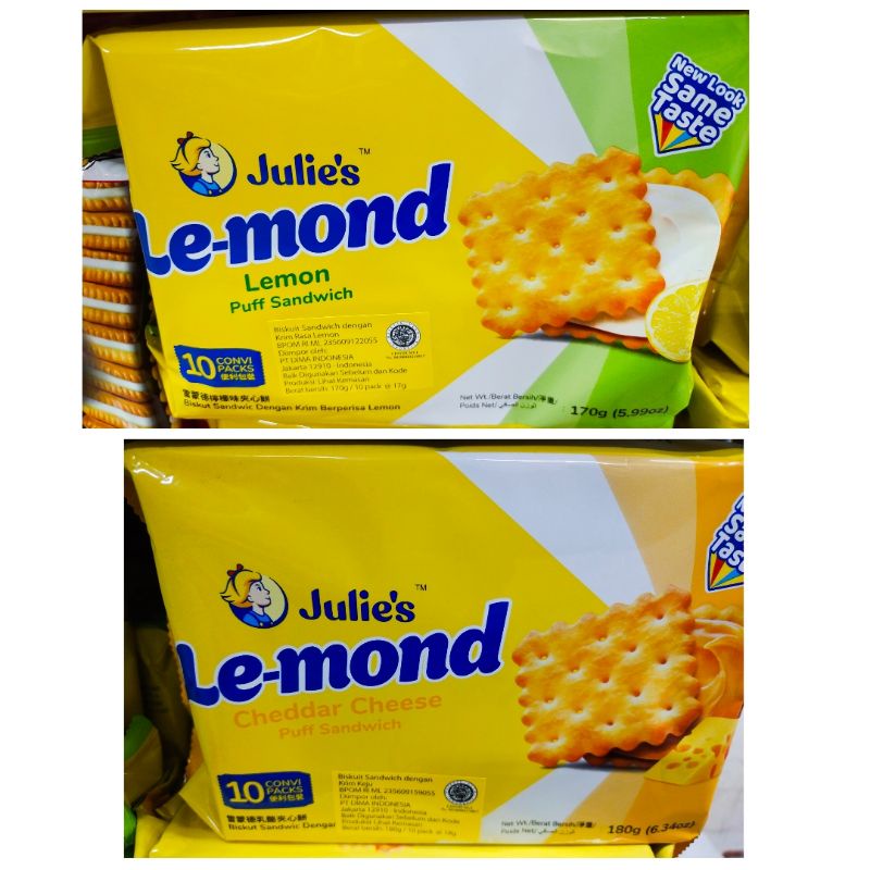 

JULIES Le-mond Biskuit Lemon dan Keju / Lemon Cheese Sandwich