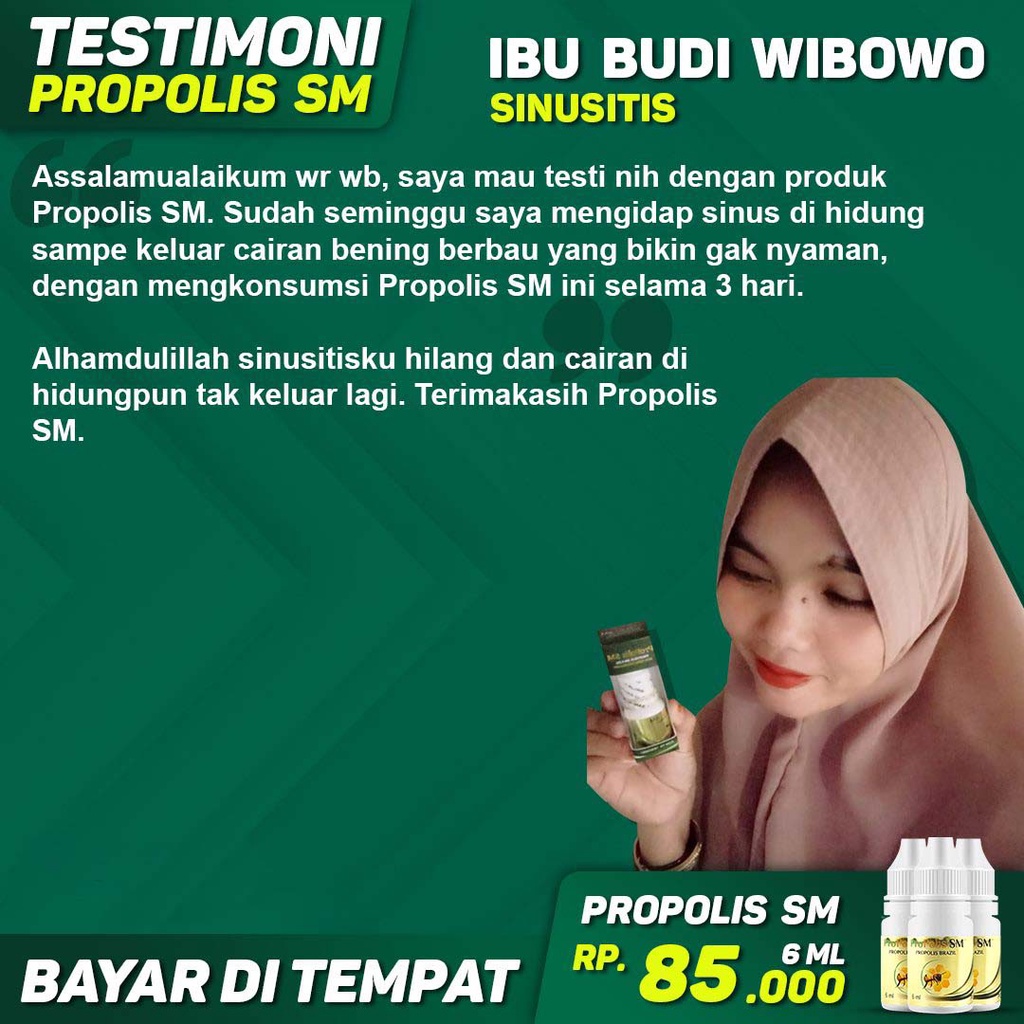 Obat Pilek Menahun, Hidung Tersumbat, Sinusitis, Rhinitis Alergi | PROPOLIS SM-1