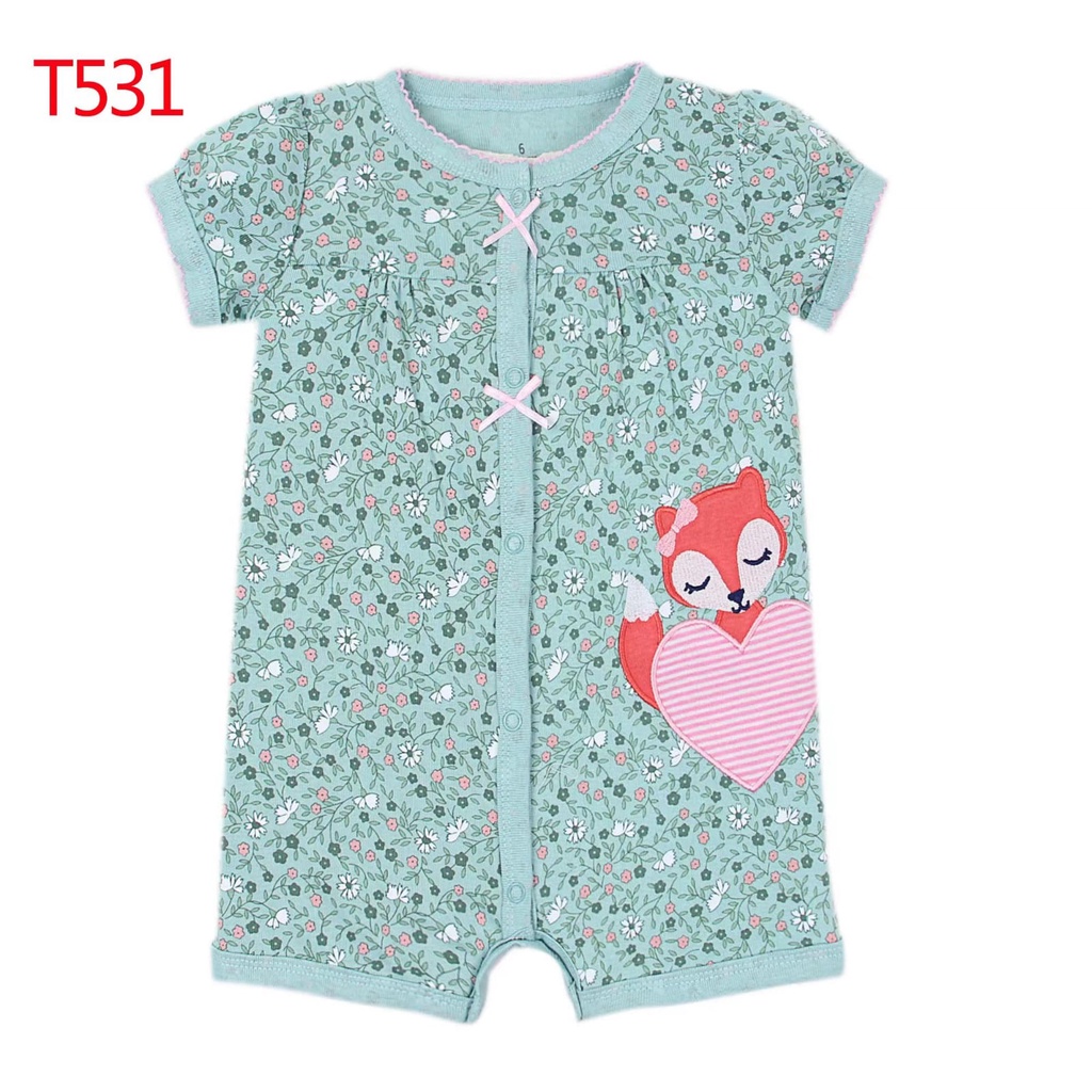 Jumper Pendek Bayi Laki Laki Jumpsuit Romper Overall Bayi Newborn Jumper Kancing Bayi Perempuan