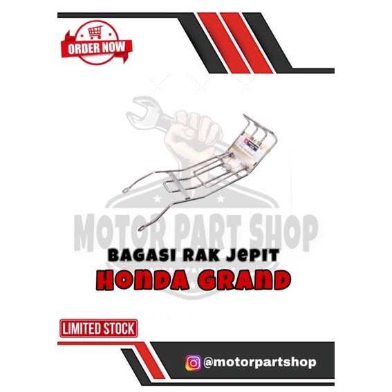 Rak Keranjang Jepit Kranjang Bagasi Tengah Motor Honda Astrea Grand Impresa Legenda Star Full Besi