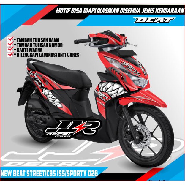 Stiker Decal Honda New Beat Deluxe -New Beat Street Street -stiker honda beat new 2020-2021 SHARK