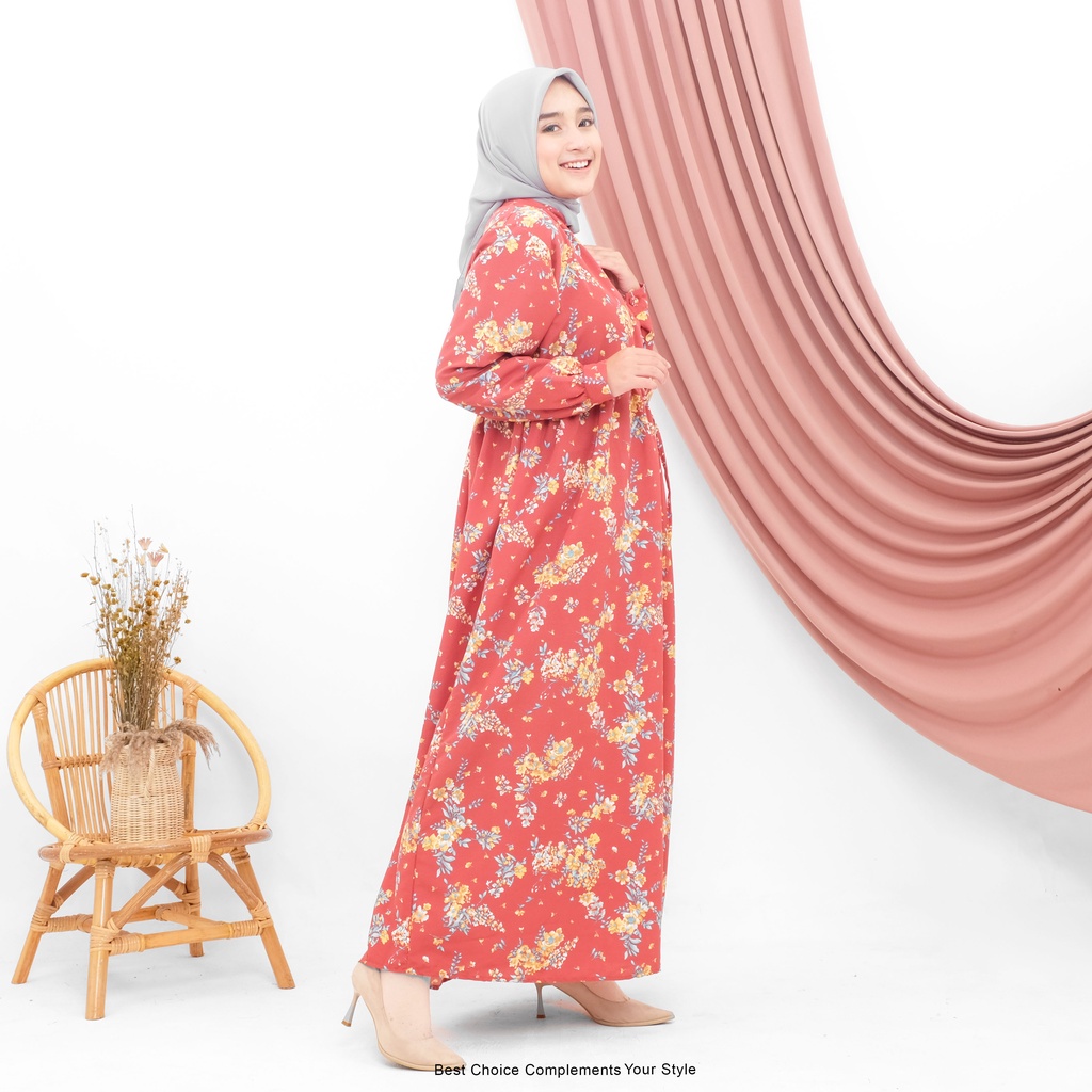 Sylmina Dress Motif Bunga By Mahyra