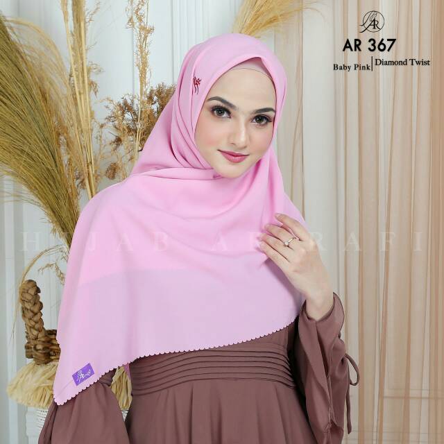 Jilbab Hijab Segi Empat Kerudung Krudung Arrafi Ar 367 Terbaru kekinian Model Ibu Dewasa Laser Polos