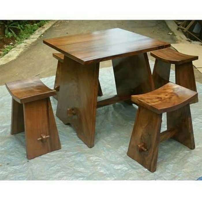 meja cafe kayu trembesi