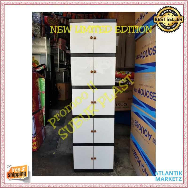 Lemari plastik / lemari pakaian / laci plastik / rak buku susun 5