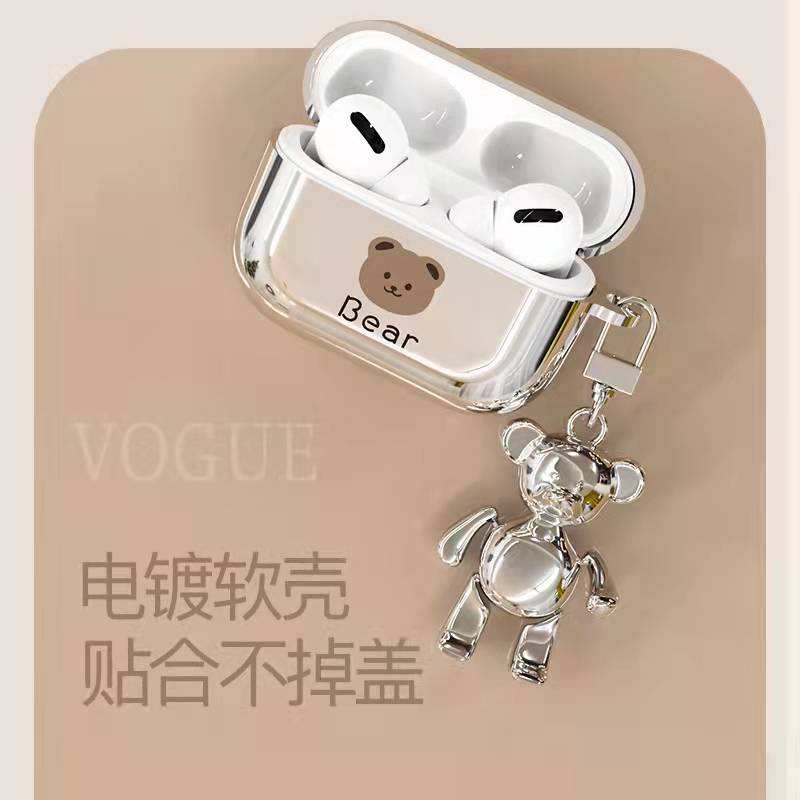 Casing soft case tpu Motif Kartun Beruang Untuk Airpods 1 / 2 / 3 (2021) / 2nd