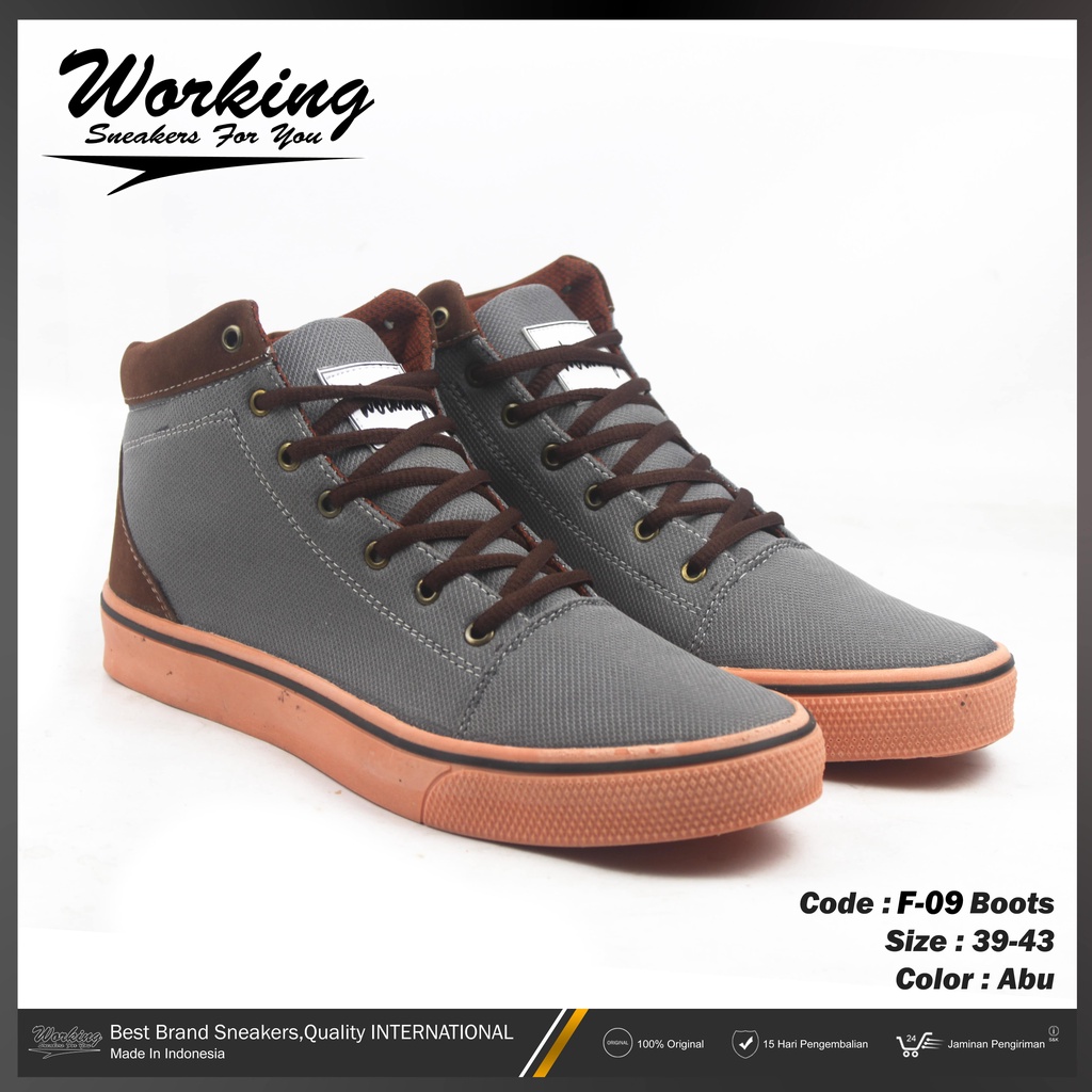 Working Sneakers For You Sepatu Pria Boot F-09