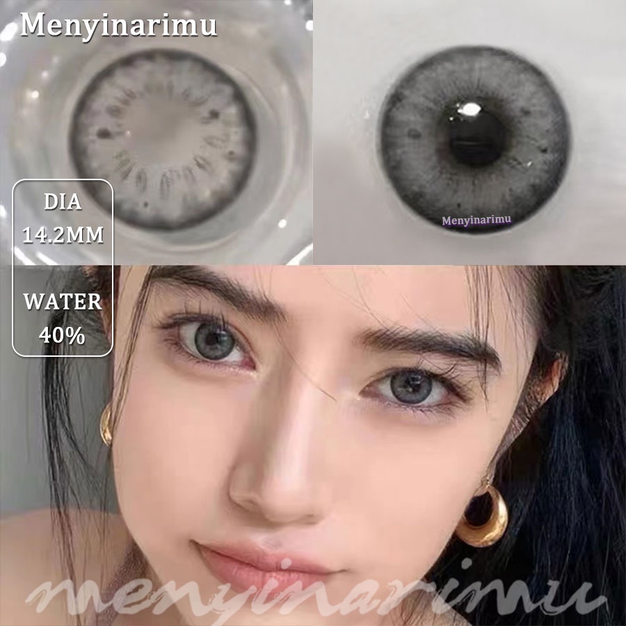 (COD)Menyinarimu Softlens Minus(-1~-6) BLACKSPOT Softlens Lensa Mata Penuh Gaya Dan Cantik Softlens Brown Warna Lensa Kontak Soflen 2022 New Dubai Import Premium Big Eye Gray Exoticon Softlen