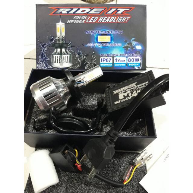 Lampu LED M4 4sisi 80watt arus AC DC universal lampu LED 4 sisi