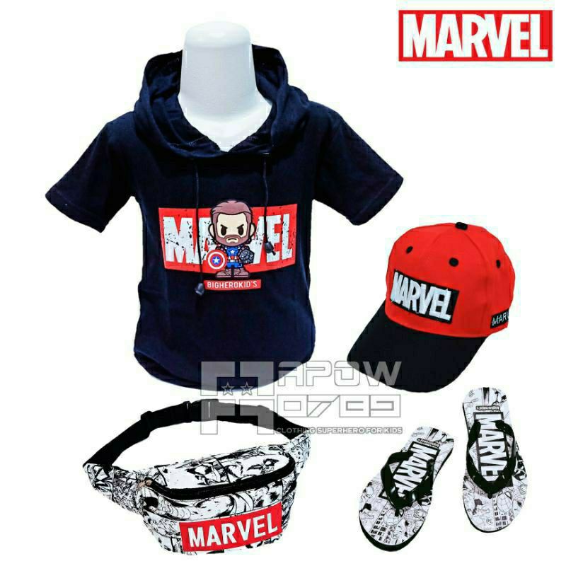 PAKET HEMAT HOODIE ANAK 4IN1 VERSI MARVEL