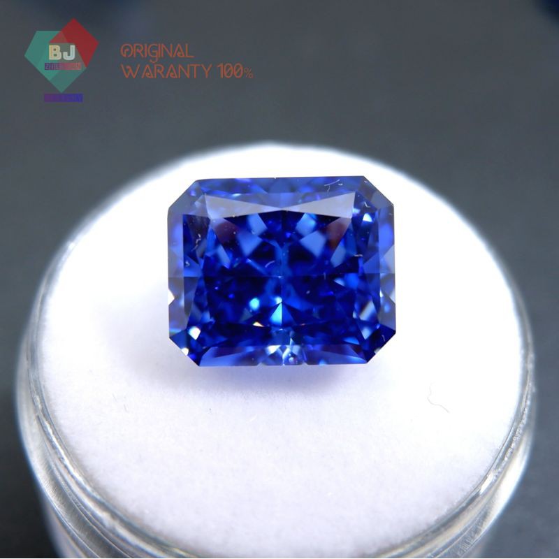 Premium Quality Batu Permata Simulant Diamond Fancy Blue A8 American Quality