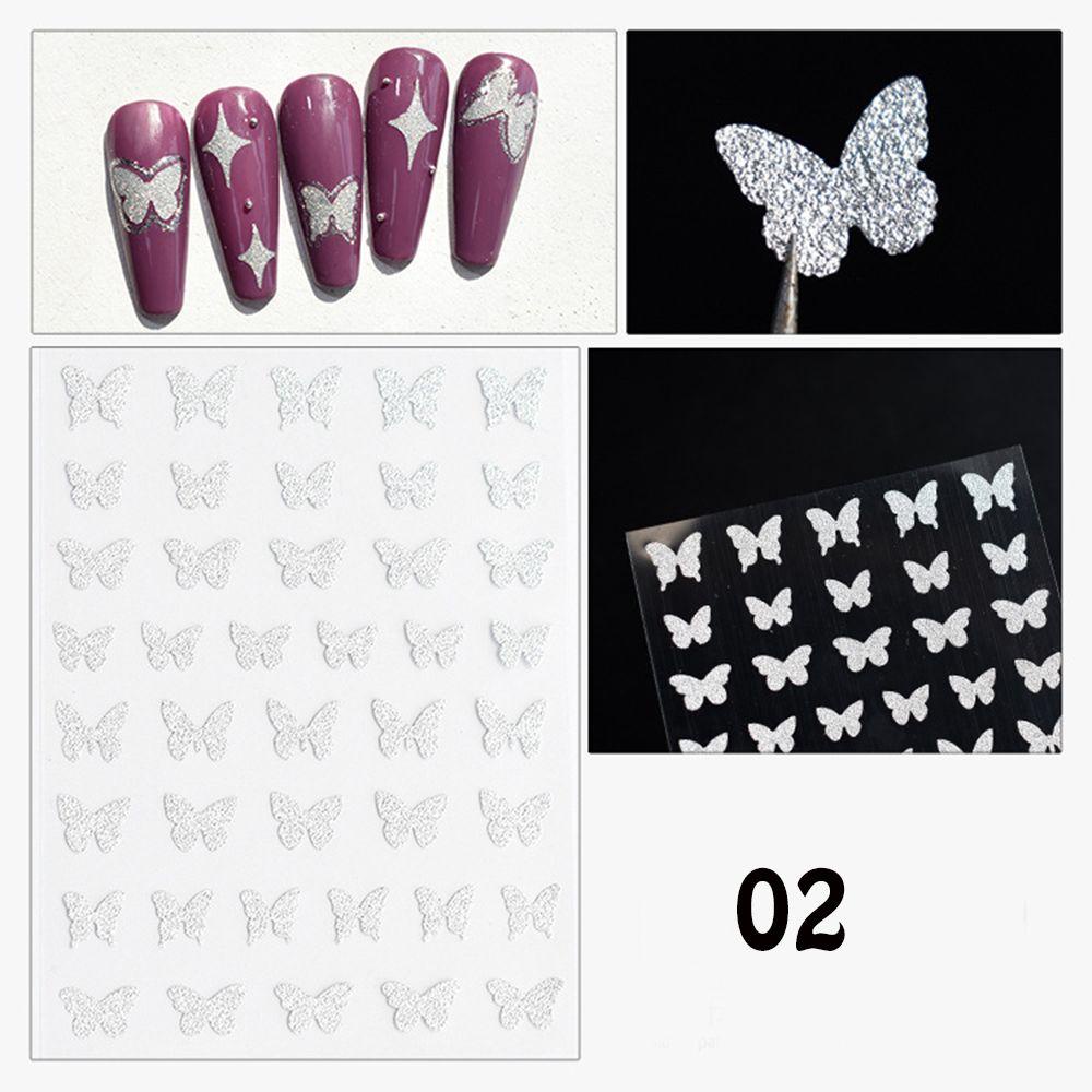 R-flower 3D Stiker Kuku Nail Art Dekorasi Api Api Desogn Shiny Star Bear