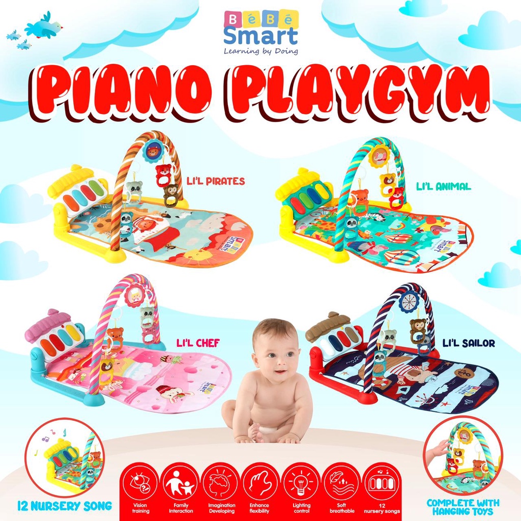 Bebe Smart Piano Playgym Lil Animal